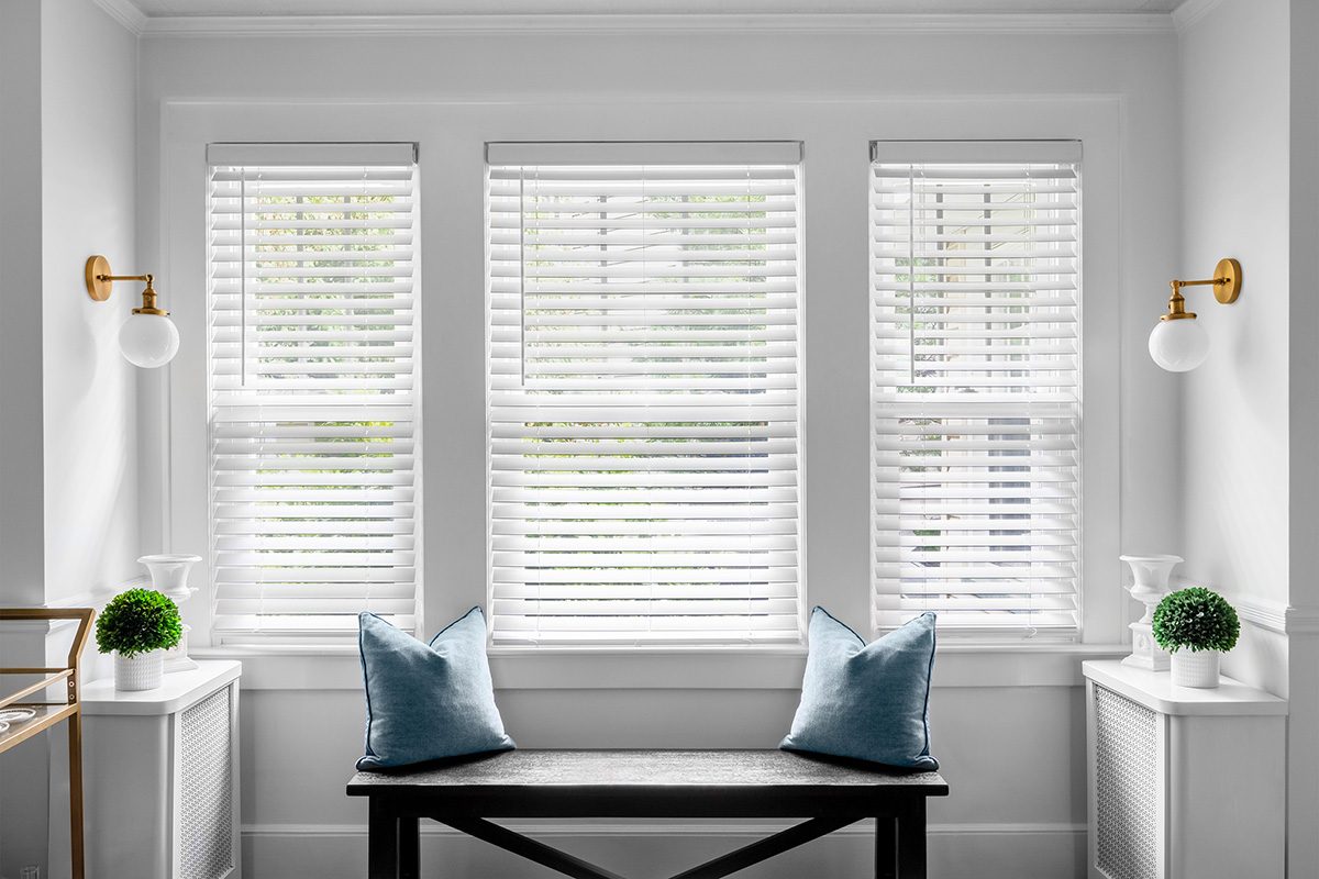 Faux Wood Blinds Close-Up